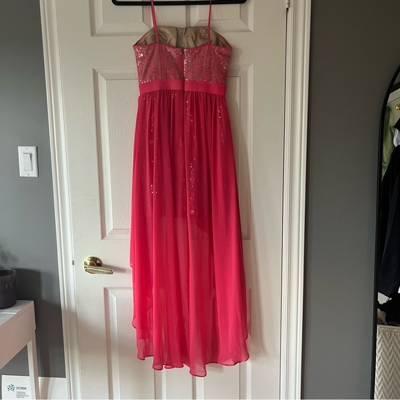 Pink Sparkly High Low Dress by Aiden great for Tweens - Picture 3 of 6